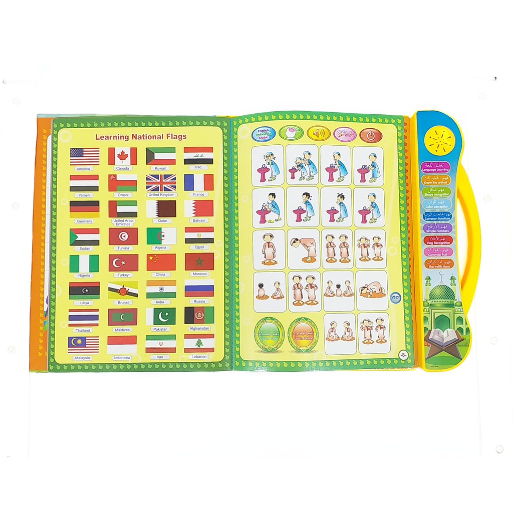 Mainan Edukasi Anak Buku Pintar Elektronik E-Book 4 Bahasa Indonesia, English, Arab, Mandarin (JJ02)-4