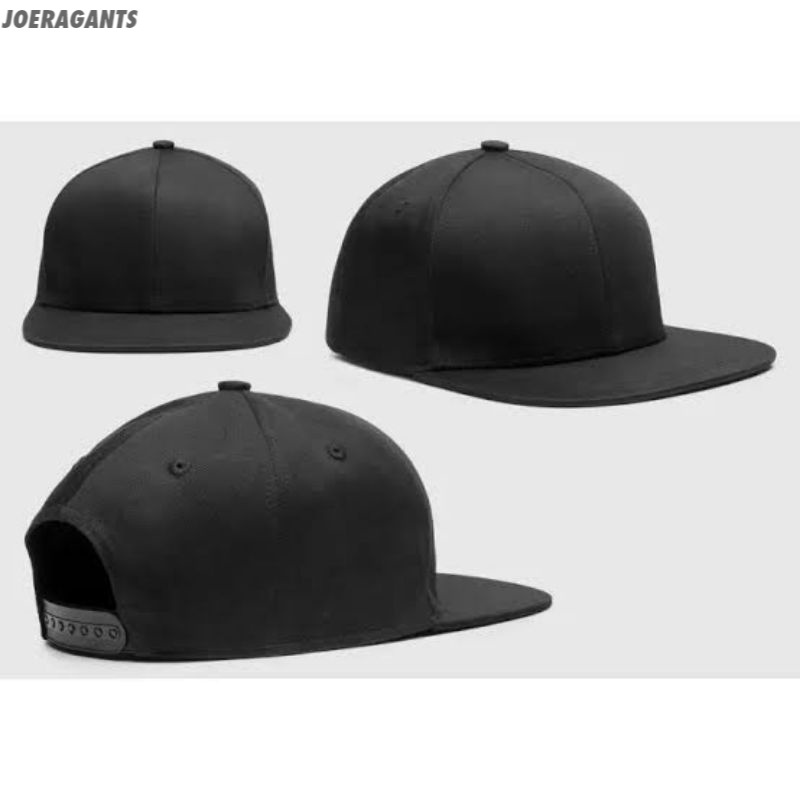 Topi Snapback Hitam Polos joeragants