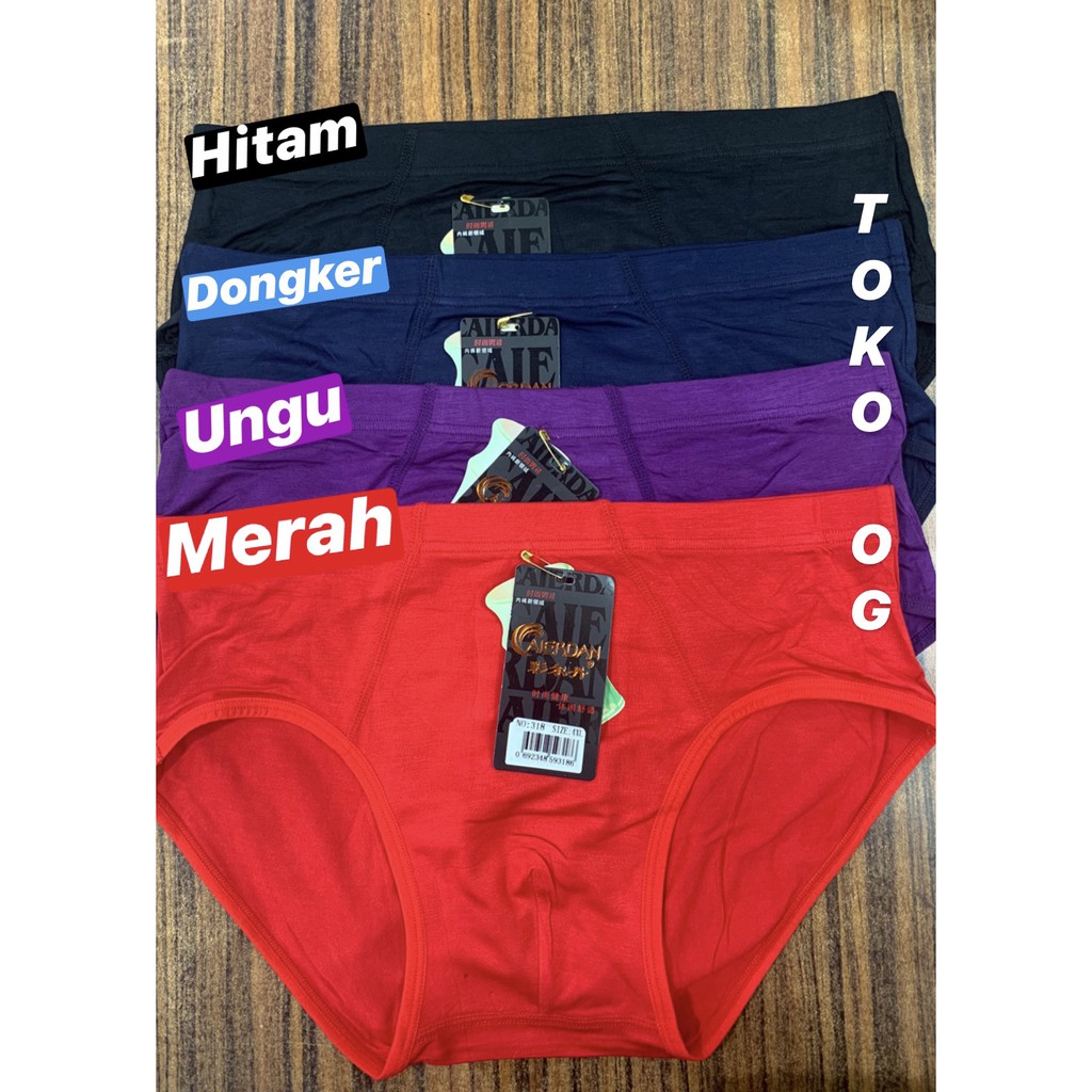 CELANA DALAM SEGITIGA PRIA POLOS BAMBOO CD COWO LAKI PREMIUM FIT TO XXL - 4L