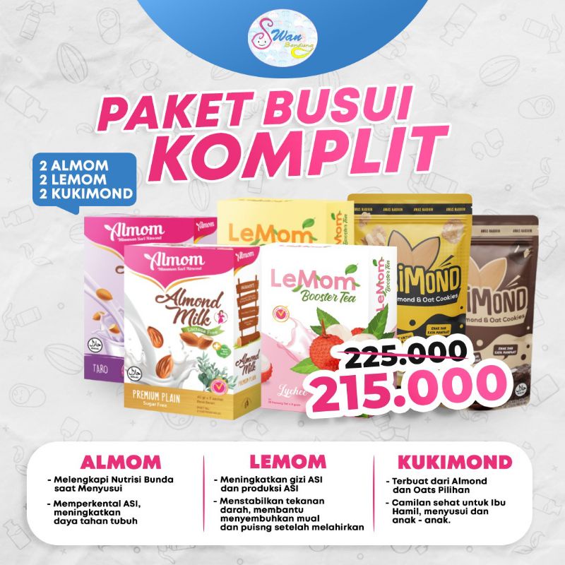 Almom Paket Busui Komplit (2 Lemom+ 2 Almom + 2 Kukimond )