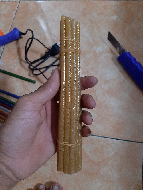 Sofimall Isi Refill Lem Tembak Warna Glue Gun Stick 0,7 X 20 Cm / Lem Tembak Bakar Kecil - Gliter