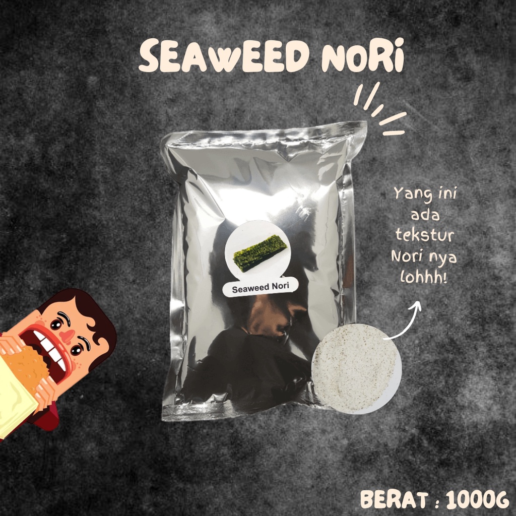 BUMBU TABUR NORI RUMPUT LAUT / BUMBU TABUR SEAWEED NORI KEMASAN 1KG