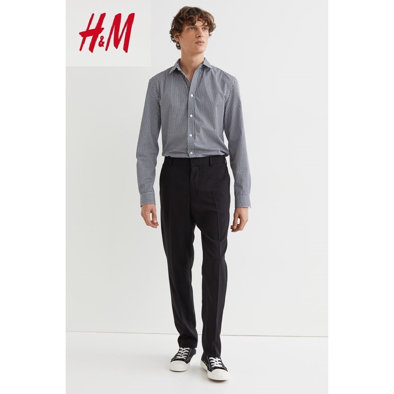 H&amp;M Celana Regular Fit Suit Pants Jas Kantor Formal Original