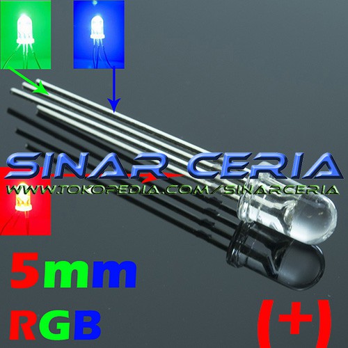 Katoda LED 5 mm 4 Kaki P-RGB ( 3 warna ) 4pin 4 Pin