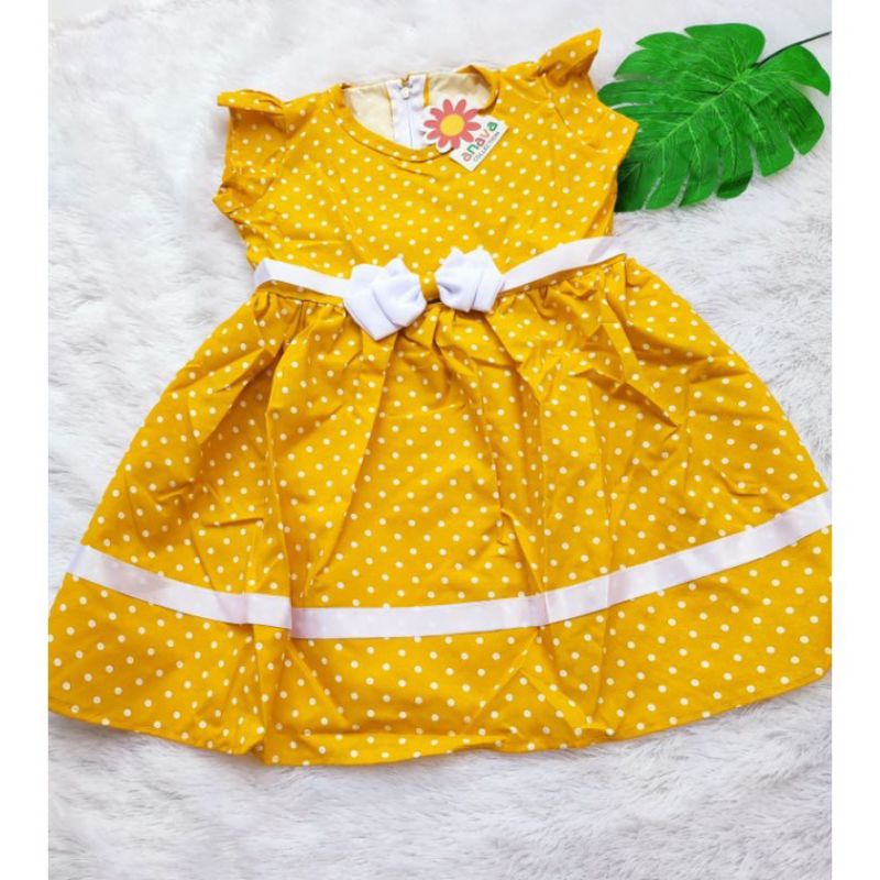 DRESS ANAK POLKA USIA 1-2 TH