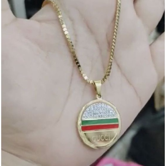 kalung gucci wanita titanium mata zircon pjg 60cm highQuality