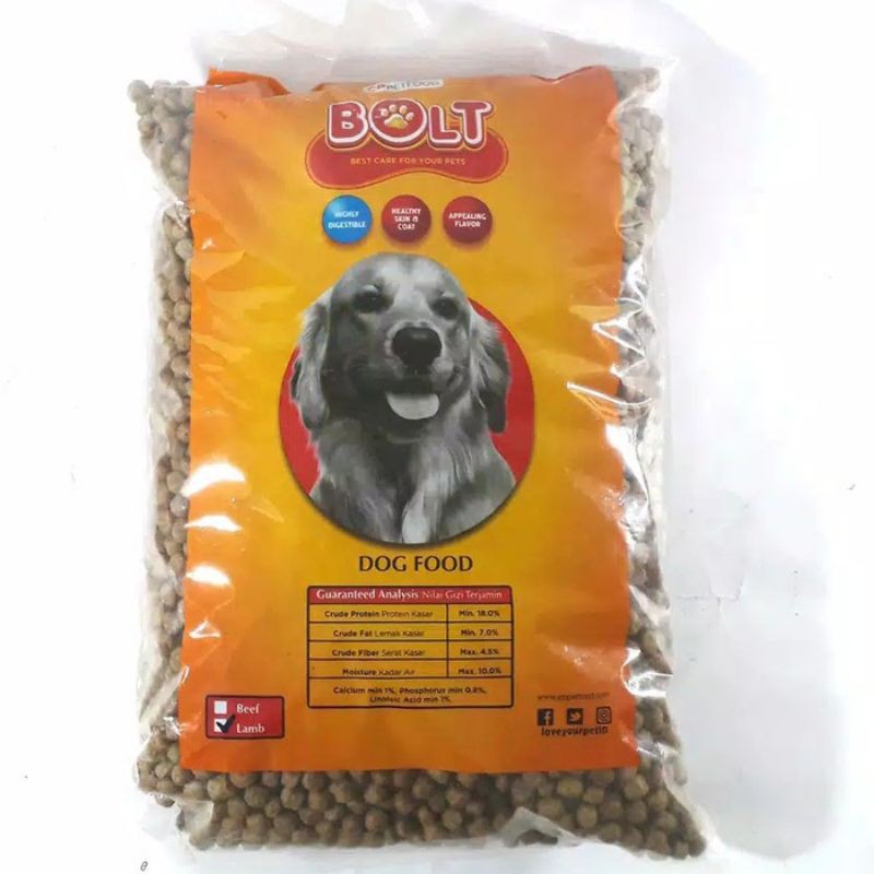 Jual Bolt Dog Food Beef Flavour Repack 900 Gr | Shopee Indonesia