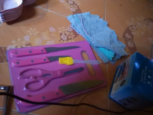 (hoko) Pisau Set Talenan 5 In 1 Stainless / Set Pisau Gunting Talenan Dapur / Knife Set 5in1