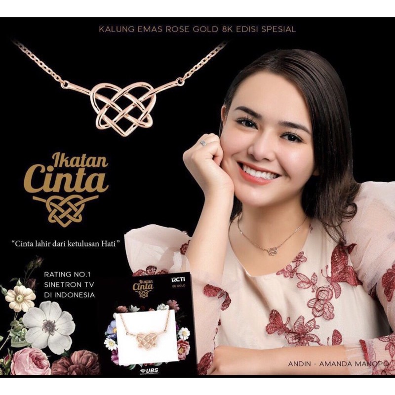 kalung ikatan cinta titanium 3 pilihan warna