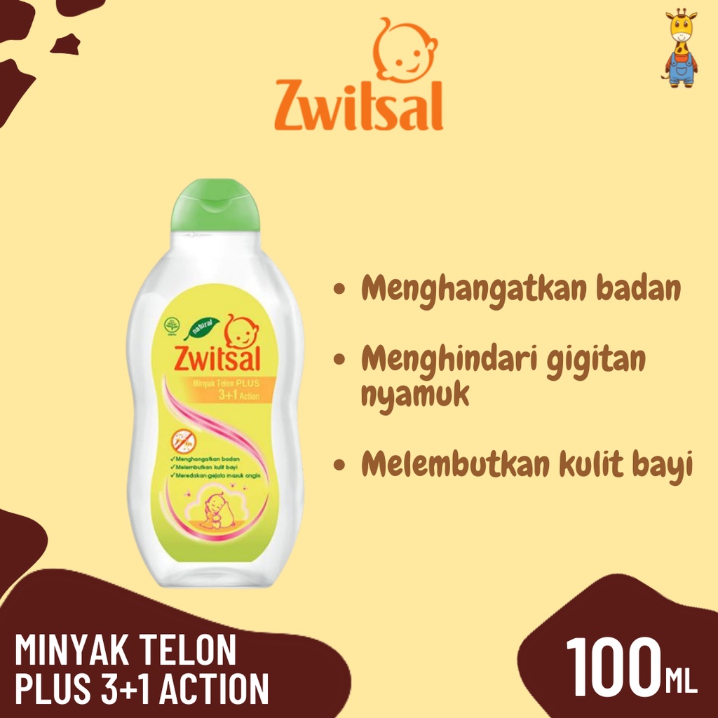 Zwitsal Minyak Telon Plus 3+1 100ml - Minyak Telon