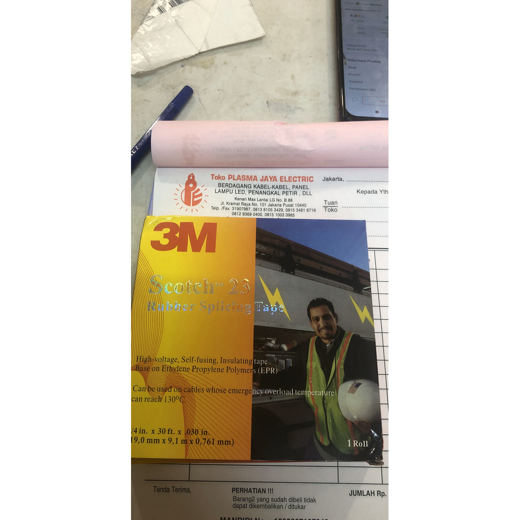 

Jual 3M ISOLASI LISTRIK SCOTCH 23 / RUBBER SPLICING TAPE Limited