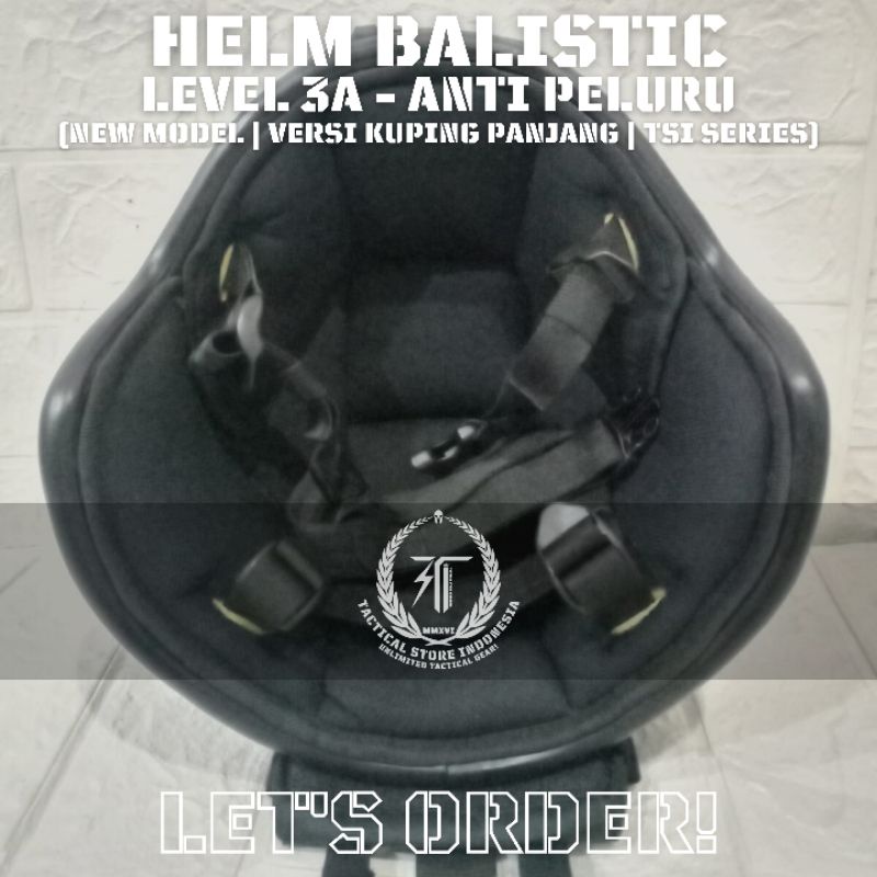 PROMO Helm Balistic Level 3 - Helm Baja / Helm Balistik Anti Peluru - Versi Kuping Panjang