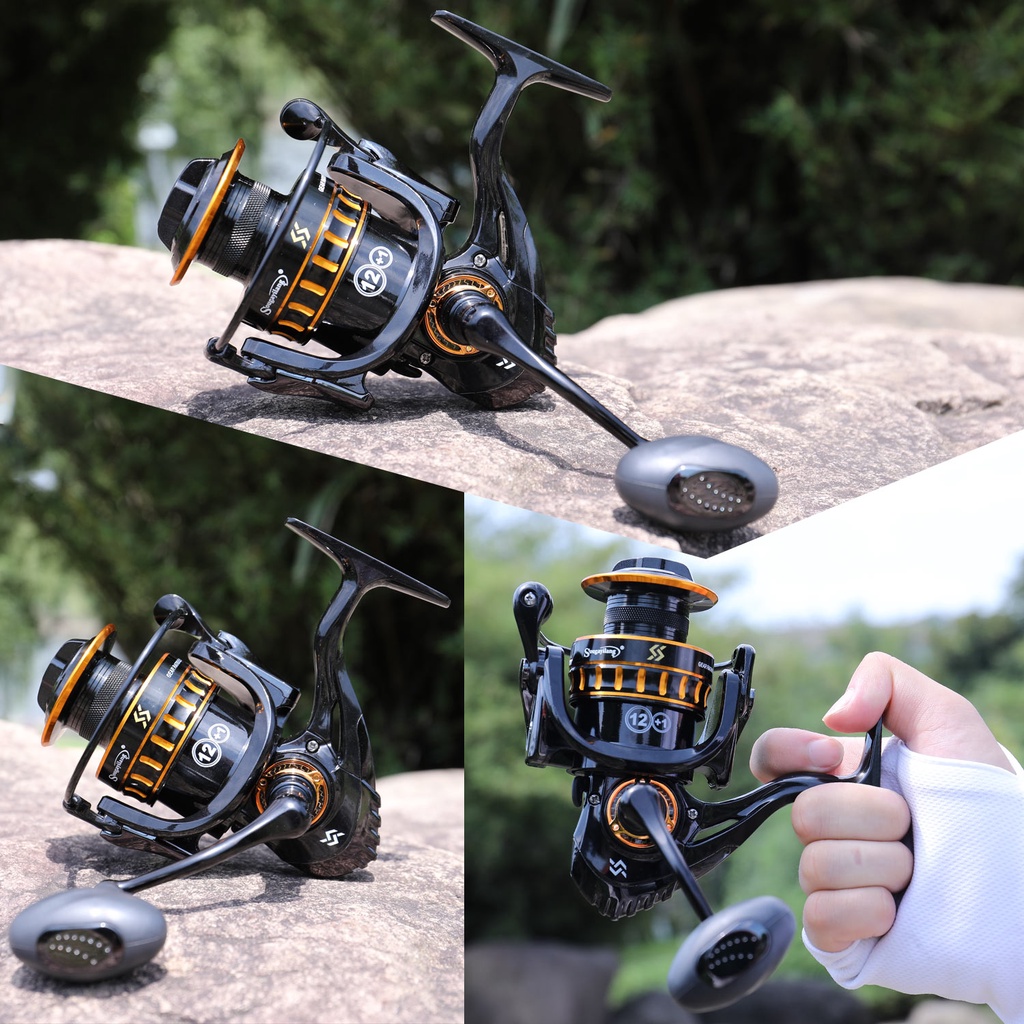 Sougayilang 1000-5000 Series Spinning Fishing Reel dengan Gratis Spool Cup 12 + 1BB Max Drag 30KG Super Strong Fishing Reel