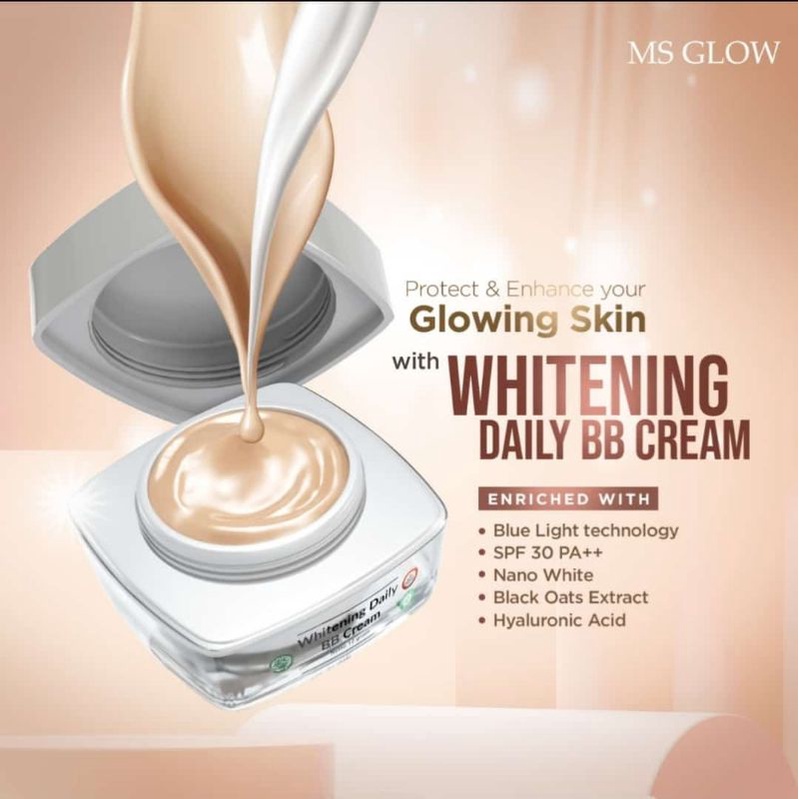 Whitening Daily BB Cream Ms Glow Original / Cream Siang BB Cream Ms Glow Original