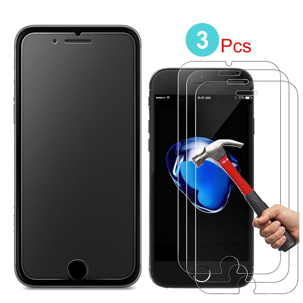 3Pcs Premium Pelindung Layar Tempered Glass Premium untuk Apple iPhone 11 Pro X 6 7 8 Plus XS MAX XR