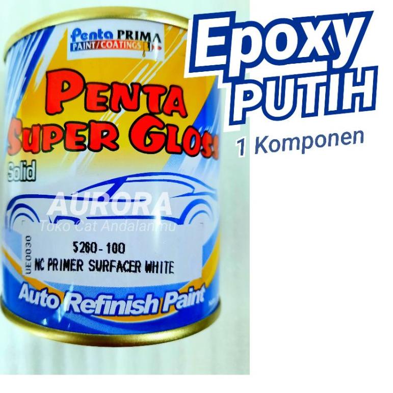 Murah Banget.. Epoxy Putih Penta Super Gloss Primer Surfacer White Dasaran Cat Dasar Poxy Poksi Foks