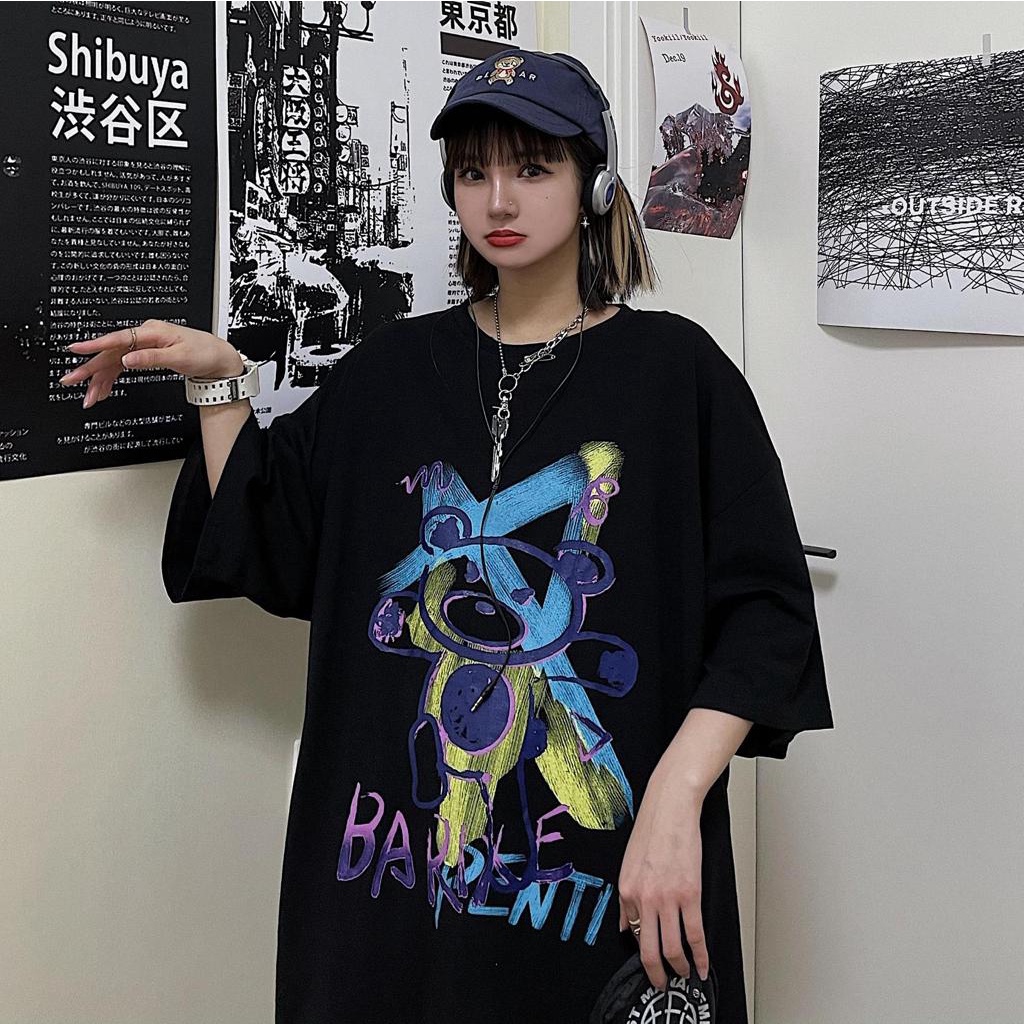 Amspro Baju oversize unisex baju atasan Foxi