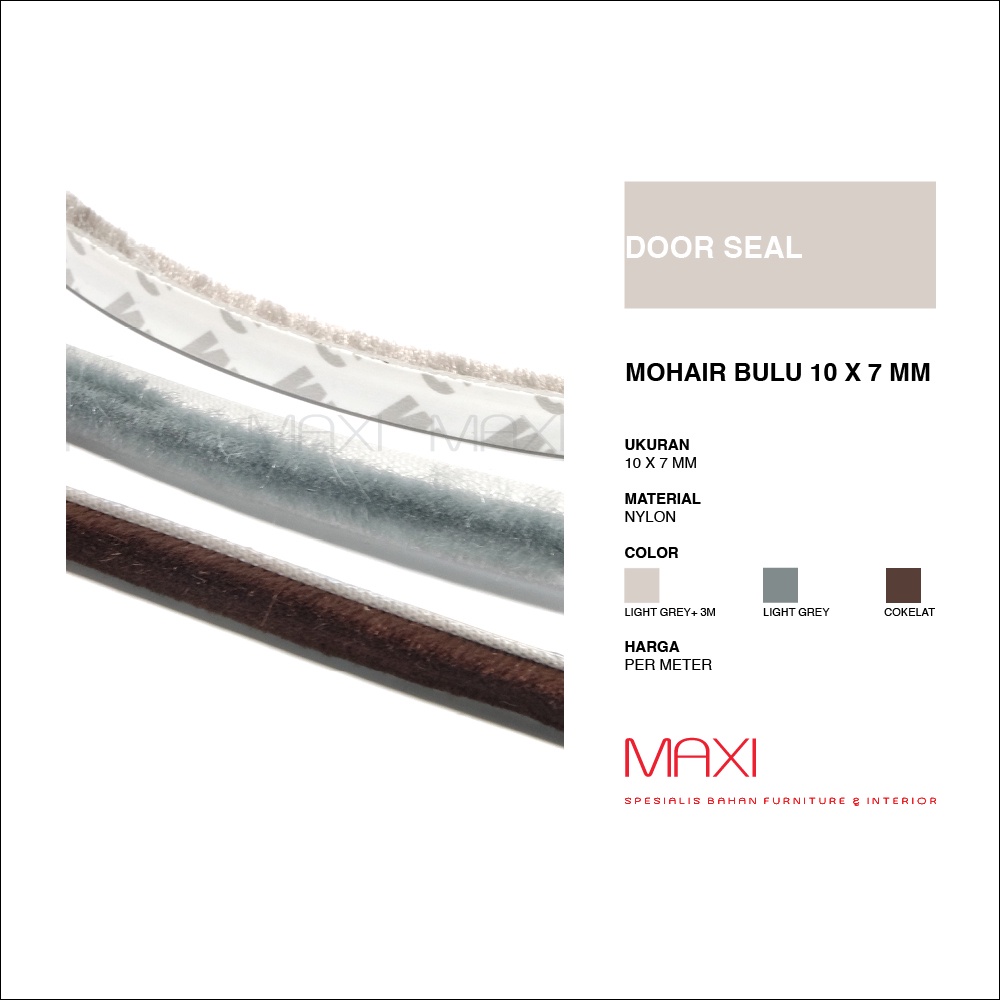 

Moher Mohair Bulu 10 X 7 MM - Door Seal Double Tape