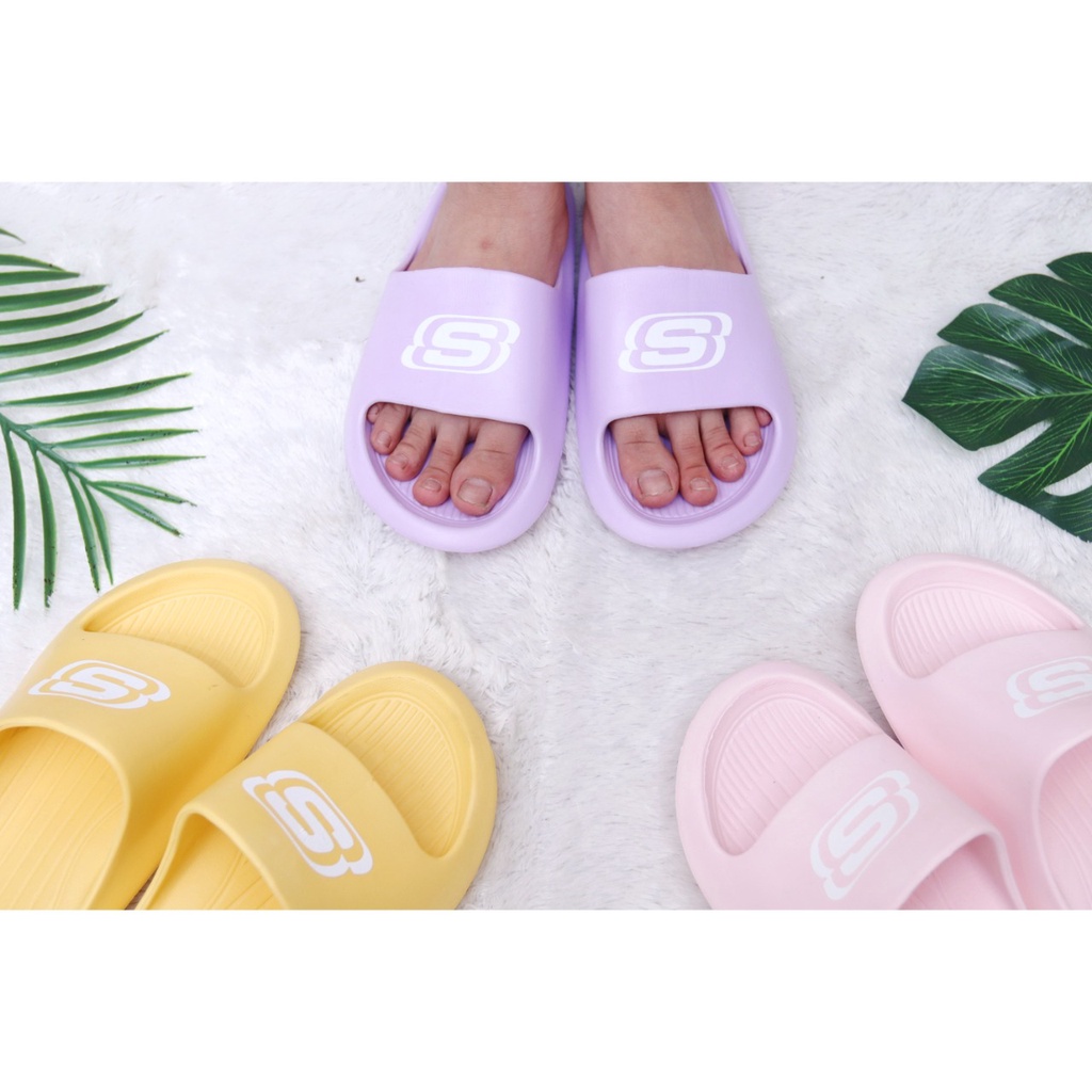 Sendal Slide Wanita Sandal Selop Skechers Wanita Sandal Wanita Terbaru Sandal Slip on Sketcher Model Korea Sketcher Selop Murah