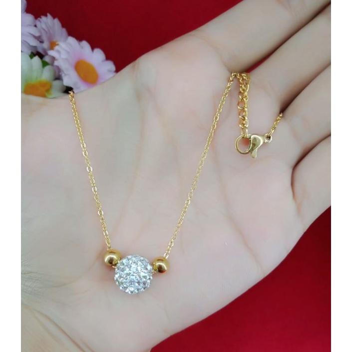 Kalung emas muda kadar 50% perhiasan/kalung free liontin, emas muda kadar rendah
