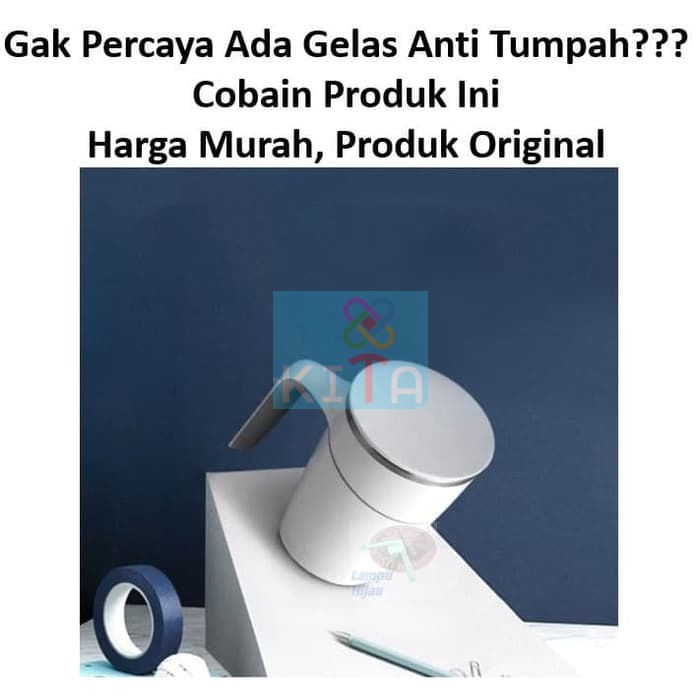 Gelas Mug Stainless Anti Tumpah YOUPIN FIU 470mL