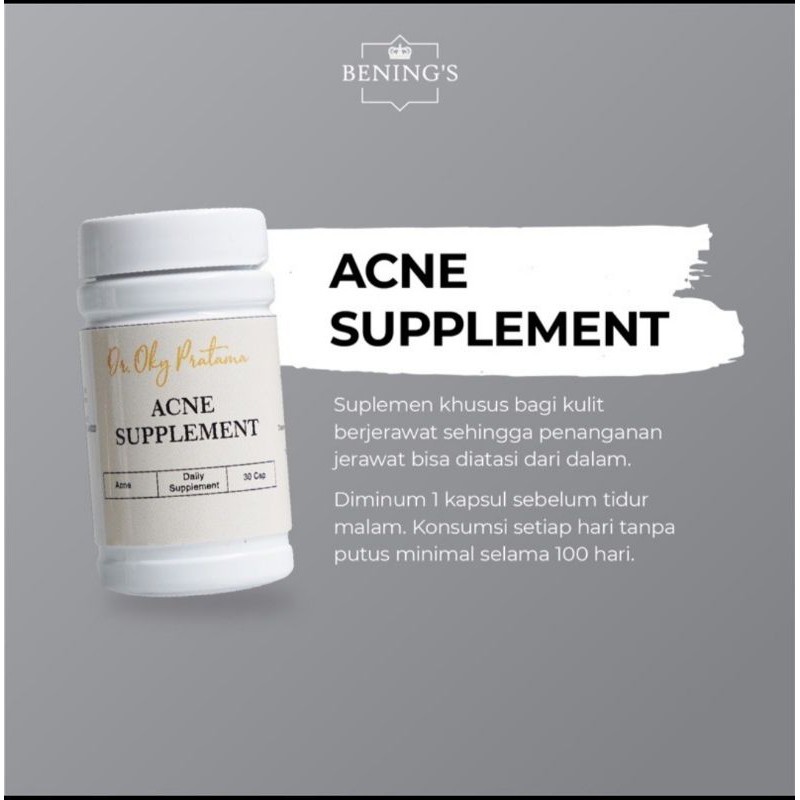 Bening's Acne Supplement 30 Capsul | Supplement Jerawat