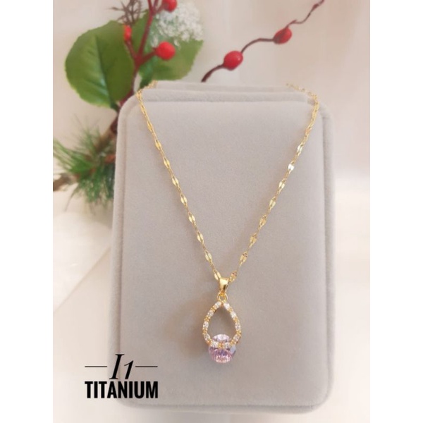 Titanium Kalung Wanita Gold 2976