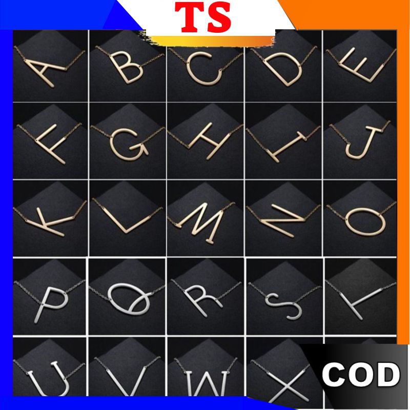 TS - K376 (N - Z) KALUNG HURUF STAINLESS / FASHION STYLE / SET PERHIASAN WANITA