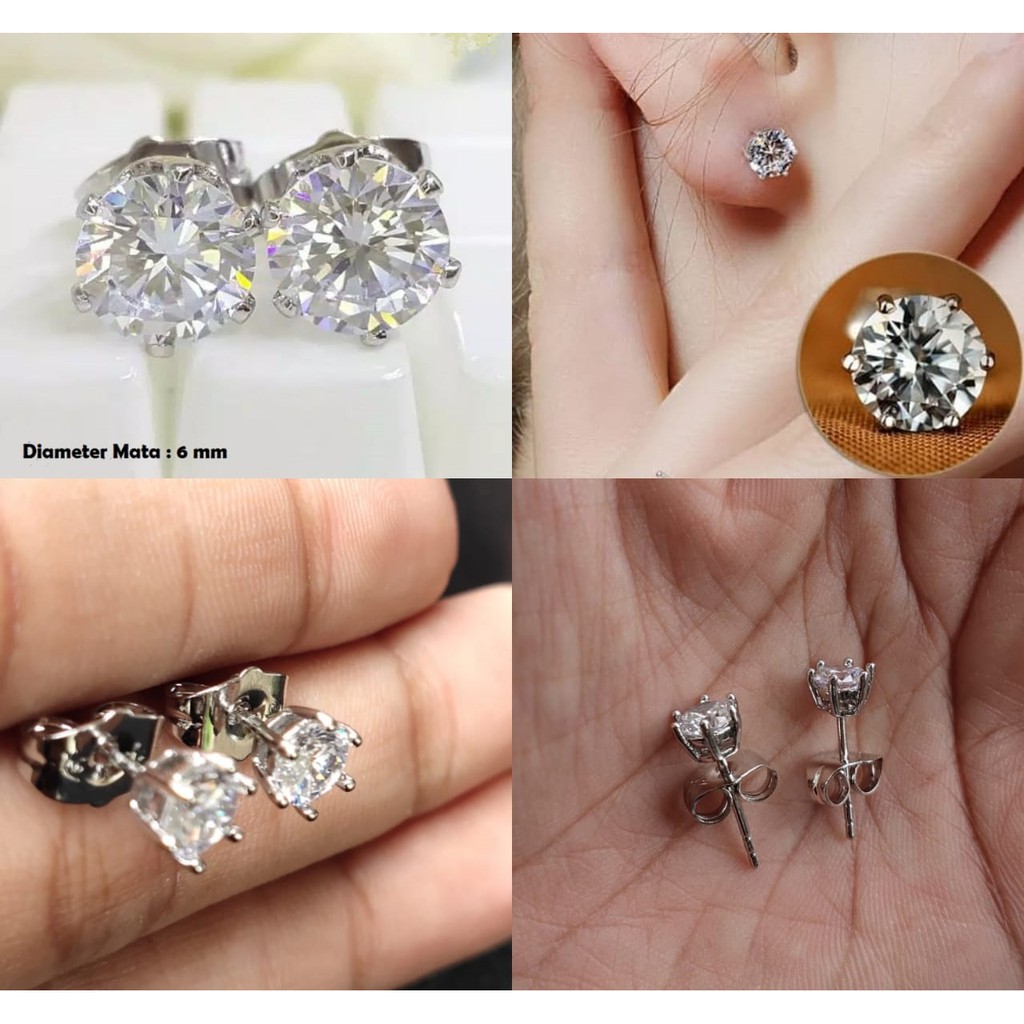 Senada Victory Anting Berlian Anting Korea Anting Tusuk Berlian Earring