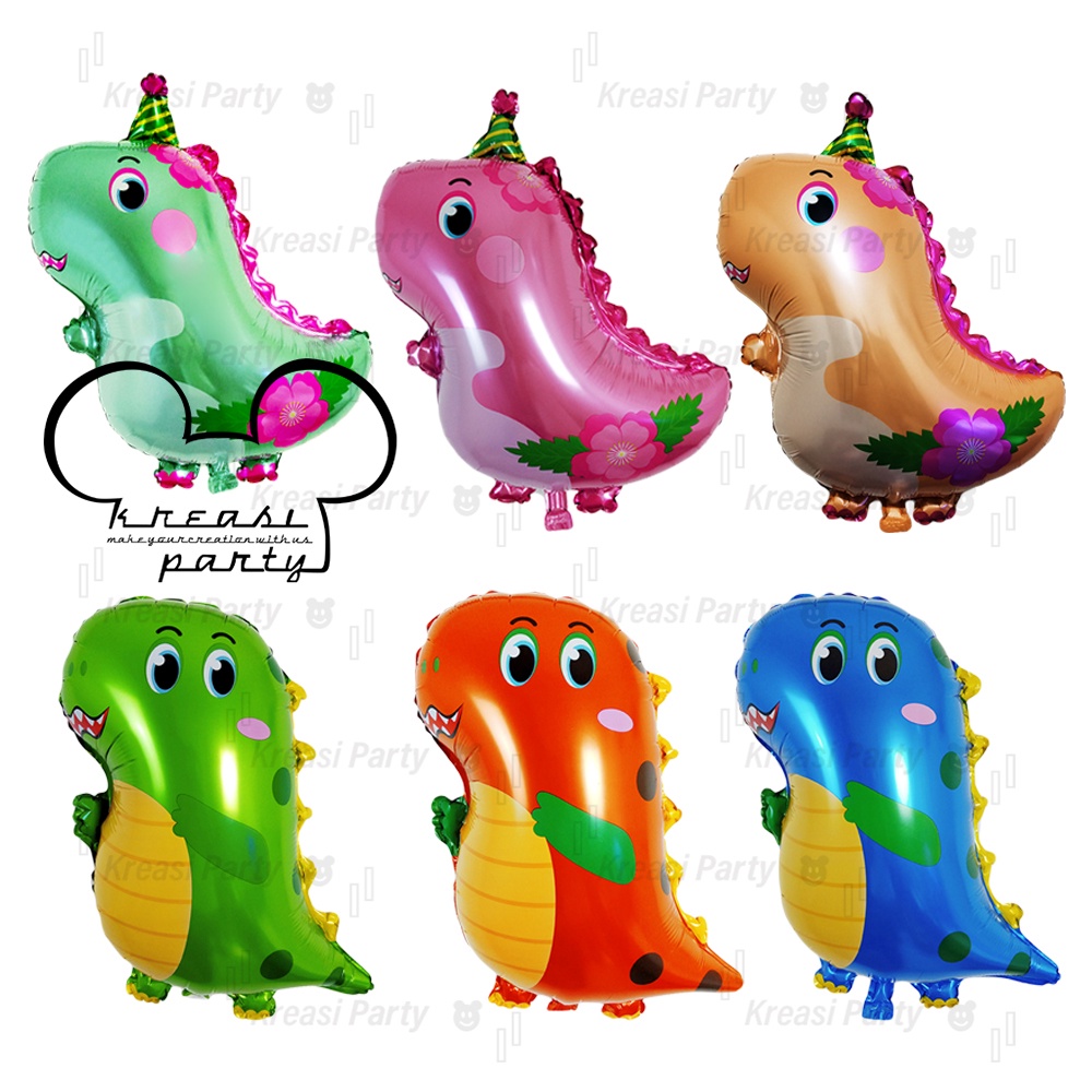 Balon Karakter Kartun Dinosaurus / Balon Dinosaurus Lucu / Balon Dino