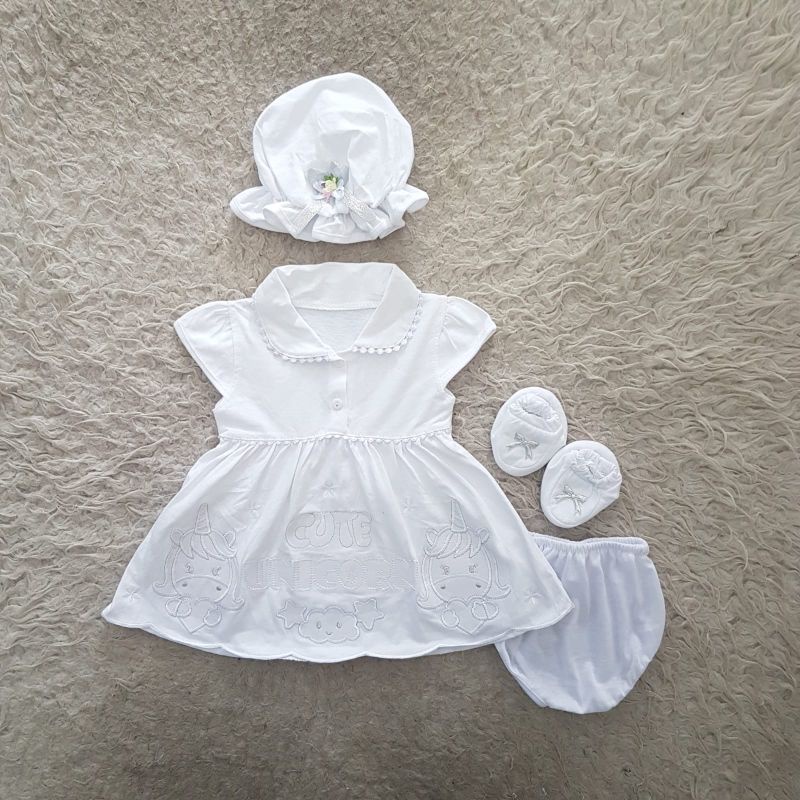 baju bayi newborn dress Set