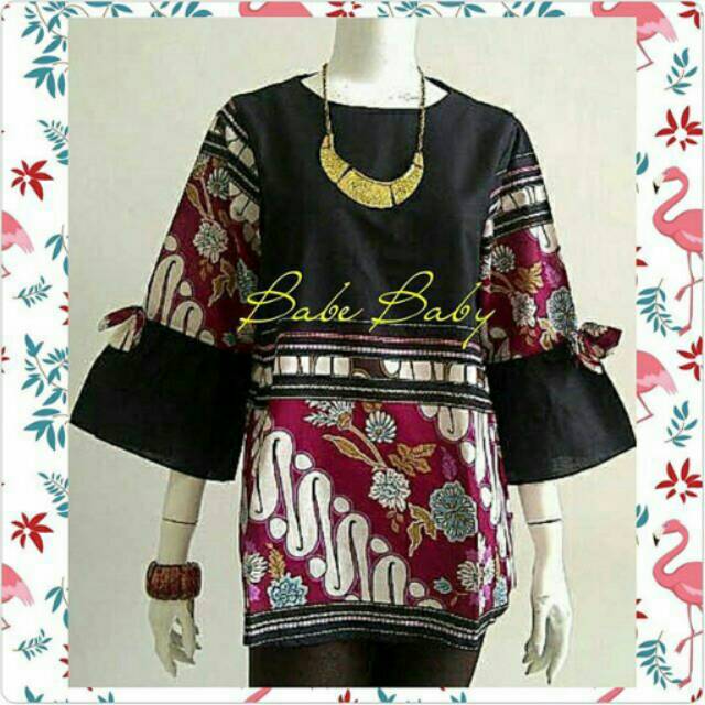 Blouse Batik Lengan Lonceng Shopee Indonesia