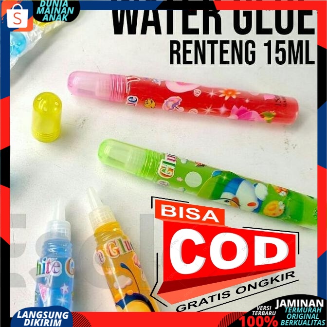 lem Kertas glue renteng cair 15 ml lem kertas water glue  perekat  Best Seller