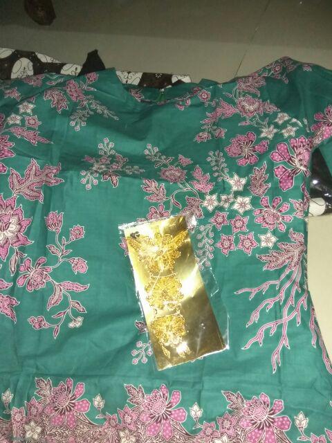 Blus Azizah Melati Dasar Warna Atasan Batik Sakura Cibulan Seragam Kerja Kantor Wanita Motif Floral