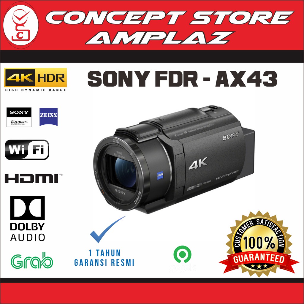 Sony FDR-AX43 UHD 4K Handycam Camcorder . AX 43