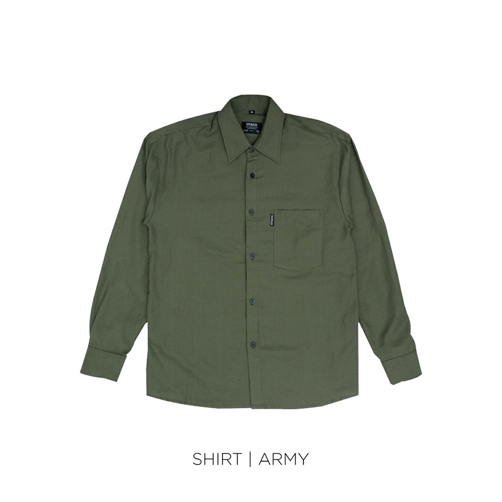 KEMEJA ARMY PRIA FLANEL POLOS