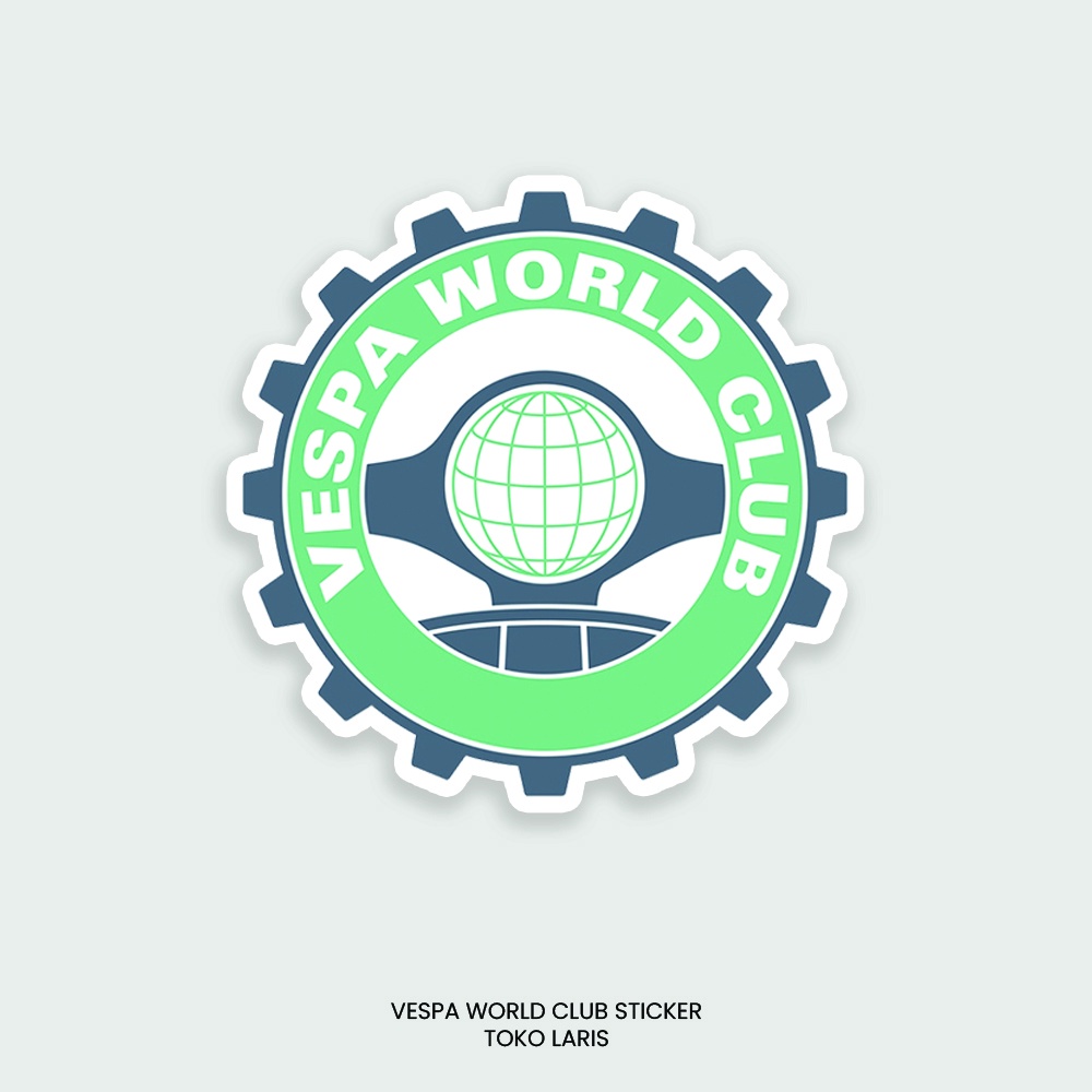 Sticker Vespa World Club Untuk Sticker Motor, Laptop, Tumblr, Helm, Case