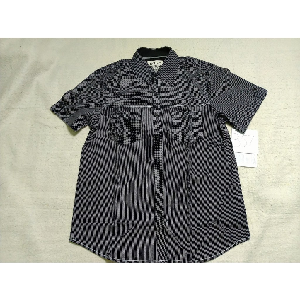 Baju Kemeja Pria Lengan Pendek Cole Hitam - B57