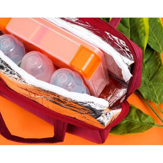 Ready Stock Tas bekal makanan tenteng/tas bekal polos anak/family lunch bag/coolerbag 890