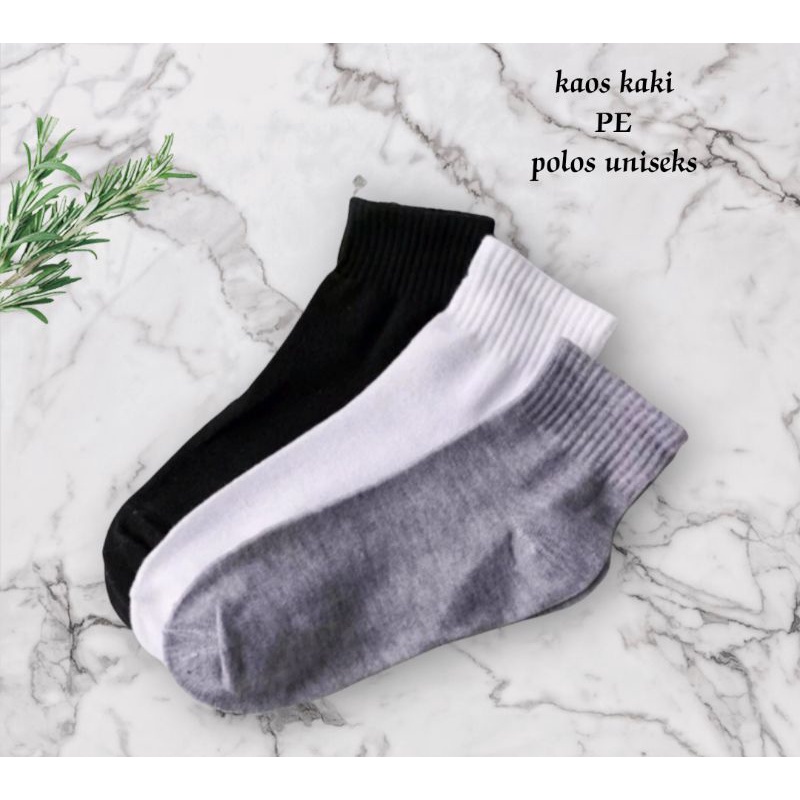 (PE) kaos kaki olah raga pria wanita/kaos kaki sport pendek