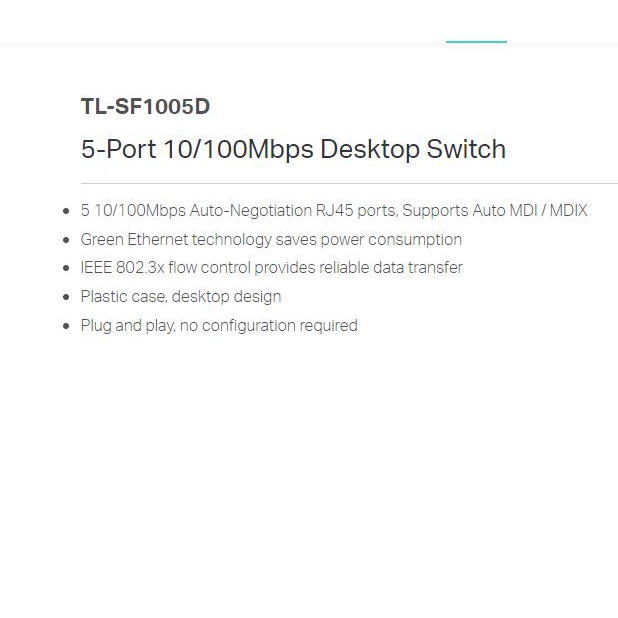 TP-Link TL-SF1005D 5-port 10/100 Switch Hub | 5 port TPLink GARANSI RESMI