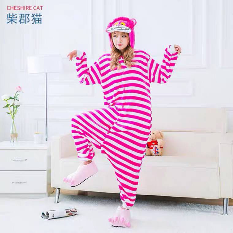 BAJU ONESIE KOSTUM KUCING CHESHIRE CAT PIYAMA COSPLAY BAJU TIDUR