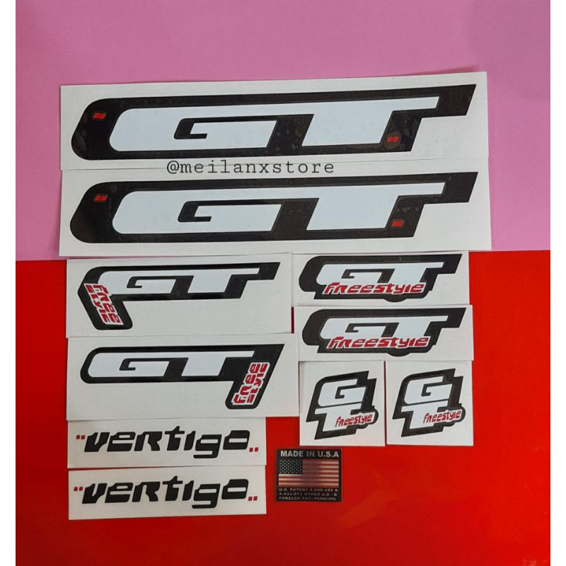 Stiker Sepeda Gt vertigo
