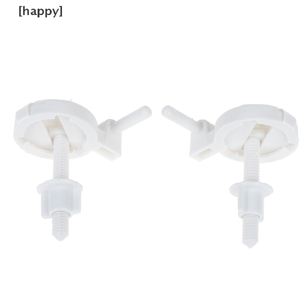 1 Set / 2pcs Sekrup Engsel Kursi Toilet Bahan Plastik Untuk Alat Perbaikan