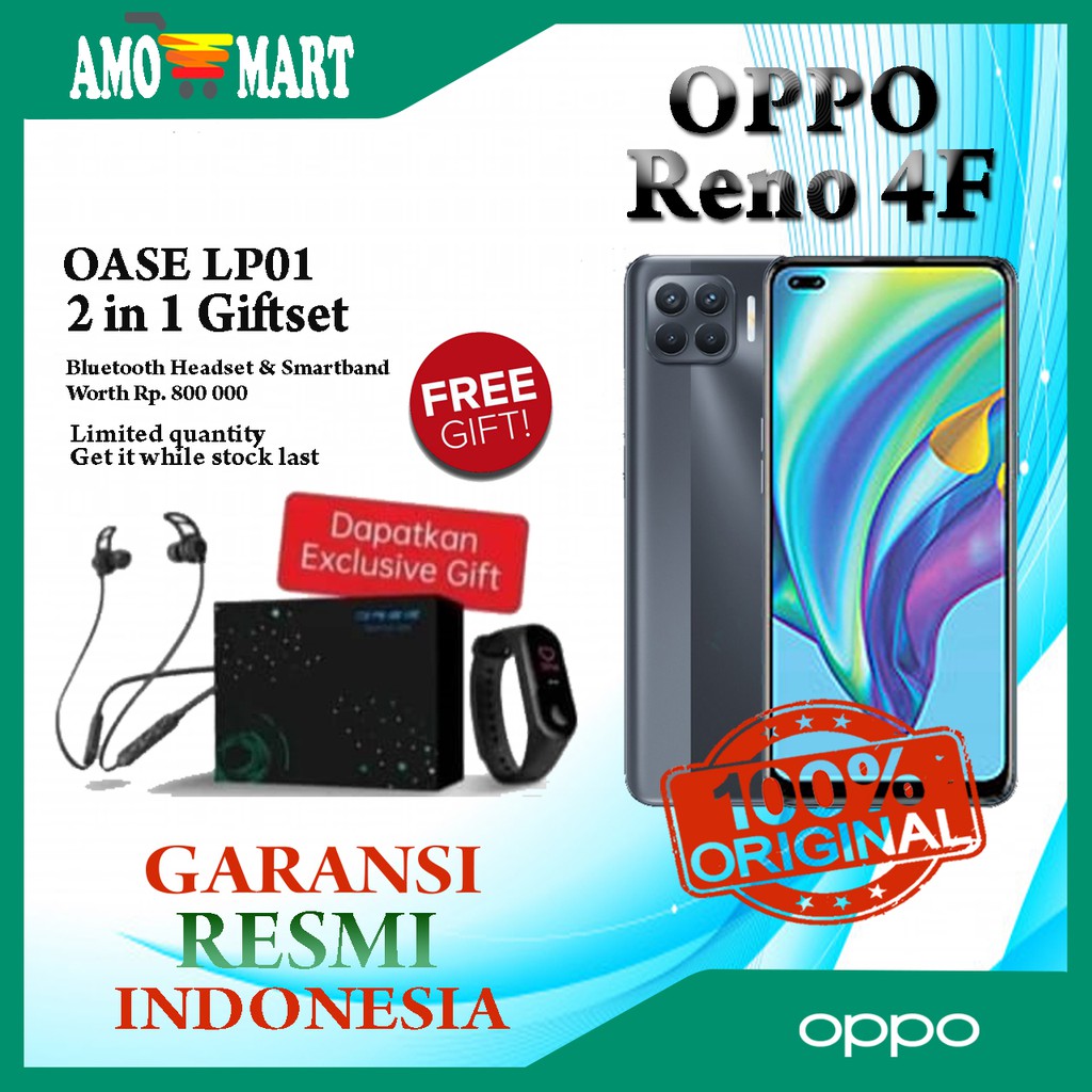 HP BARU OPPO RENO 4 F 4F RENO4F RAM 8/128 GB NEW 100% ORI