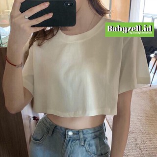 Kaos Crop Crop Top Wanita Sexy Korean Style Oversize Allsize S M L Xl Xxl Xxxl Xxxxl Xxxxxl