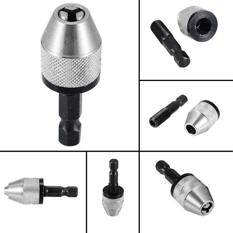 Kepala Bor Keyless Mini Drill Chuck Bit Quick Change 1/4 Hex Bit adapter converter 0.3mm - 0.65mm