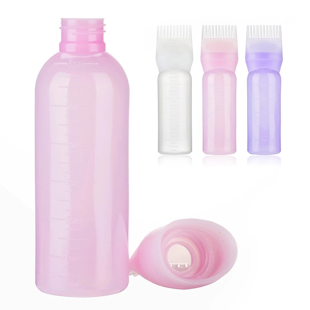 1pc Botol Pewarna Rambut Bahan Plastik Ukuran 120ml Dapat Diisi Ulang Untuk Wanita