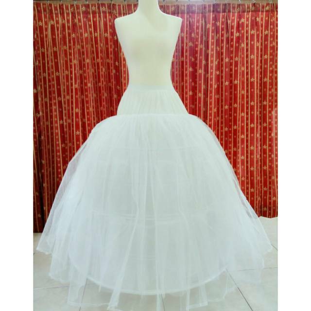 PREMIUM PETTICOAT / PREMIUM PETIKUT / UNROK / PREMIUM PENGEMBANG GAUN PENGANTIN KAWAT 2 DENGAN PLUS KAIN TILE -  PREMIUM KANTONG WEDDING GOWN / KANTONG GAUN PESTA / KANTONG GAUN PESTA