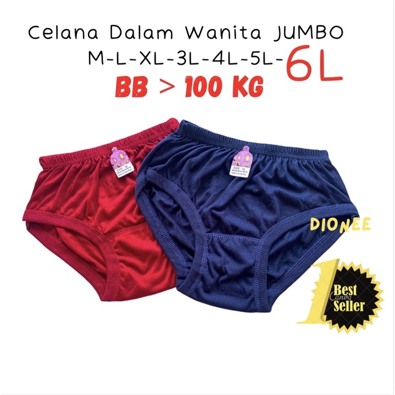 Celana dalam CD Cawet Kancut Wanita Perempuan Cewek Jumbo Big Size Bahan adem Motif Murah Import 5L